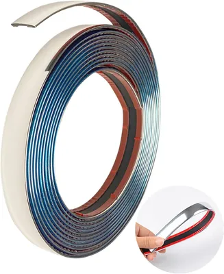 Produktbild von Chrome Dekorationsstreifen 10 mm, 5 m, Selbstklebend, Für Auto Außenverzierung