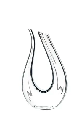 Image de Riedel Vorteilsset  DEKANTER AMADEO FATTO A MANO SCHWARZ/WEISS/SCHWARZ OPTISCH 1756/00 und 1 x Riedel Microfaser Poliertuch und 1 x Riedel Glasreinigungsperlen und 4 EKM Living Trinkhalme aus Edelstahl