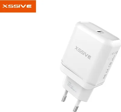 Produktbild von Xssive Quick Home Charger Typ-C Ladegerät 20W PD Netzladegerät Schnell-Ladegerät kompatibel mit Android & Apple weiß