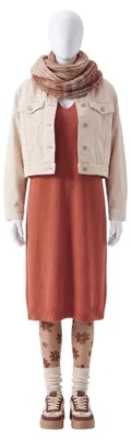 Produktbild von Strickkleid Damen Pullunderkleid V-Ausschnitt 38 40 42 Feinstrick Kleid Ärmellos