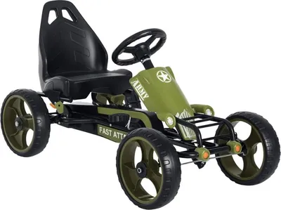 Imagen del producto de Fortuna Lai: Coche de pedales, vehículo de propulsión manual con freno de mano, vehículo infantil, triciclo de pedales con asiento ajustable, a partir de 3 años, color verde, dimensiones: 105 x 54 x 61 cm