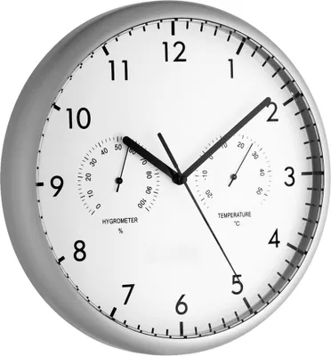 Produktbild von TFA® Wanduhr 98.1072 weiß silber Kunststoff 4,5 x 26,5 cm