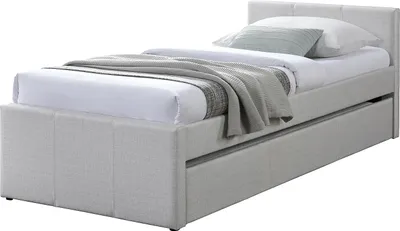 Produktbild von Ausziehbares Bett 90 x 190 cm - Stoff - Beige - DORITALO