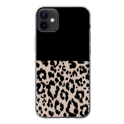 Produktbild von MuchoWow® Handyhülle Schutzhülle Hülle für iPhone 12 mini Panther Druck - Tiere - Schwarz Silikon Softcase Handy Hülle - Bild