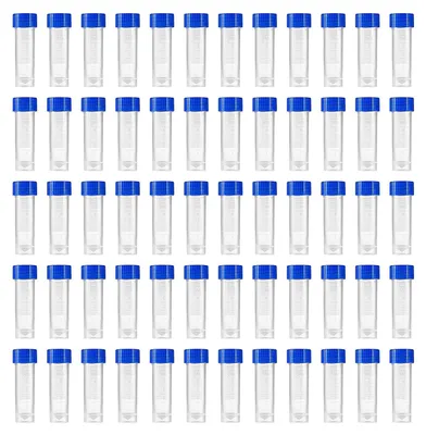 Image de Lot de 60 tubes en plastique bleu pour usage en laboratoire