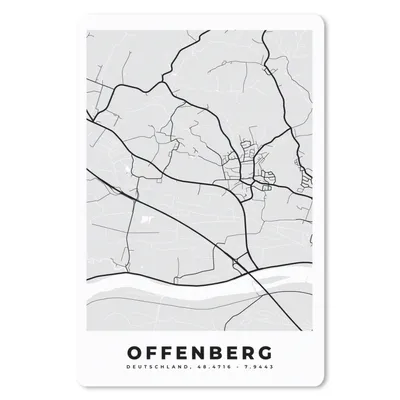 Produktbild von MuchoWow® Mauspad Mousepad Offenberg - Stadtplan - Deutschland - Karte 18x27 cm - Mousepads - Maus Mat - Pad - Mausunterlage