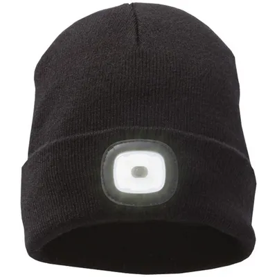 Produktbild von Elevate Uni Erwachsene Mighty LED Strick Beanie Mütze PF2229 (Einheitsgröße) (Schwarz)