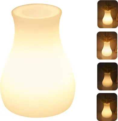 Produktbild von DOPWii Nachtlicht Vasenlampe, 3 Farben einstellbar, USB wiederaufladbar, LED wechselbar