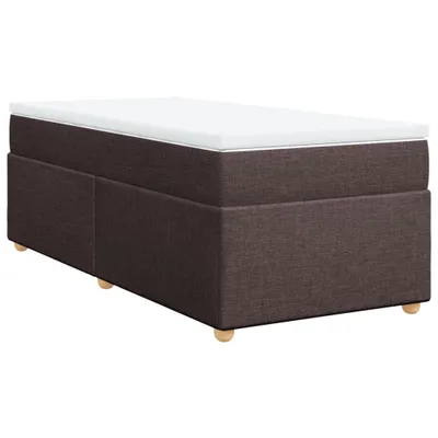 Produktbild von Boxspringbett mit Matratze Dunkelbraun 90x200 cm Stoff