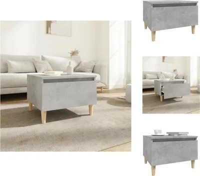 Zdjęcie produktu dla vidaXL Stolik boczny betonowy szary 50x46x35 cm materiał drewnopochodny - Stoliki boczne