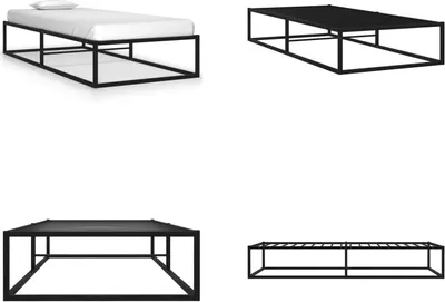Obrázok produktu pre vidaXL Rám postele čierny kovový 90x200 cm - Rám postele - Rámy postelí - Jednolôžková posteľ