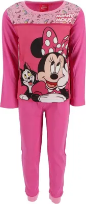Produktbild von Disney Minnie Maus Pyjama aus  Baumwolle – Bequemer Schlafanzug und Nachtwäsche für Kinder Pink 8 Jahre
