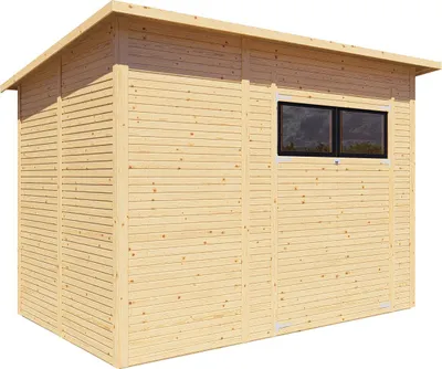 Produktbild von Bertilo Gartenhaus Pent Modern 4 - 18 mm naturbelassen
