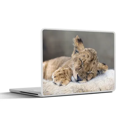 Produktbild von MuchoWow® Laptop Aufkleber Sticker Cover Löwe - Junge - Schlafen 36.5x27.5 cm - Laptop-Sticker