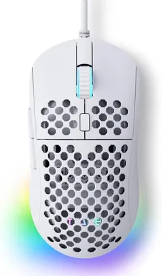 Produktbild von TMKB M1se Gaming Maus, USB, mit 12800 DPI Optischer Sensor,6 Programmierbare Tasten Wabenmaus,Anpassbares RGB Computer Mouse,Schleppfreies Paracord