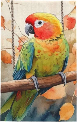 Produktbild von Psittacula-Geschirrtuch mit Ahornmuster aus Waffelgewebe zum Reinigen und Trocknen, saugfähiges Küchentuch, 66 x 40,6 cm