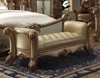 Produktbild von Luxus Bank Sitzbank Polsterbank Bettbank für Schlafzimmer Kunstleder