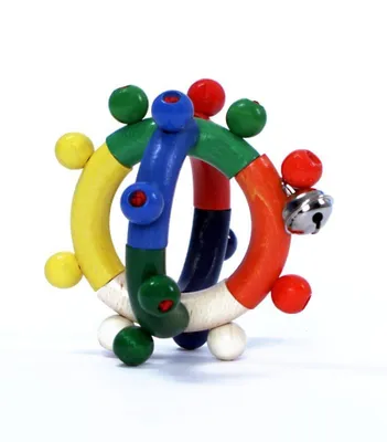 Produktbild von Babyspielzeug Motorikrassel Kugel bunt BxLxH 80x80x80mm NEU
