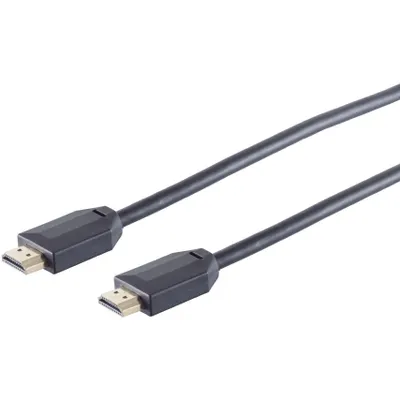 Obrázok produktu pre S/CONN 10-40035, 2 m, Typ HDMI (štandard), Typ HDMI (štandard), 3D kompatibilita, 48 Gbit/s, Čierna