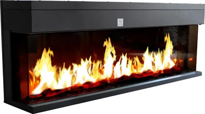 Image de CHEMIN'ARTE - Cheminée électrique Encastrable 3D 152 cm Effet Flammes LED, Chauffage programmable, Télécommande