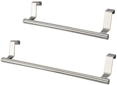 Produktbild von Unyqoos® Set aus zwei eleganten Handtuchhaltern aus Edelstahl für Küche und Bad.