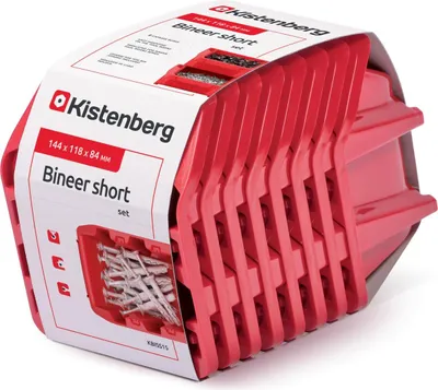 Produktbild von Werkzeugschale kurz mit Wandhalterung Set (8 Stück + 16 Konnektoren) Rot