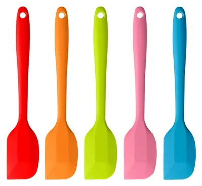 Produktbild von 5-teiliges Set Silikonspatel mit Metallkern, hitzebeständig, antihaftbeschichtet, Küchenutensilien zum Kochen und Backen