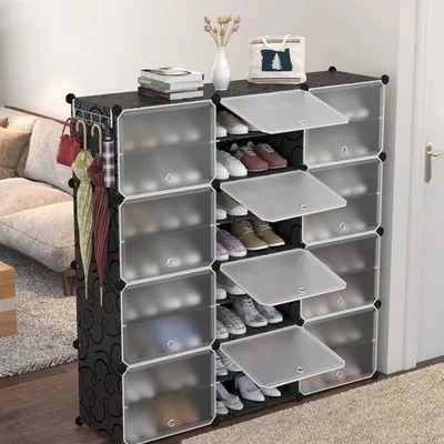 Produktbild von Schuhregal mit 12 Fächern und Tür