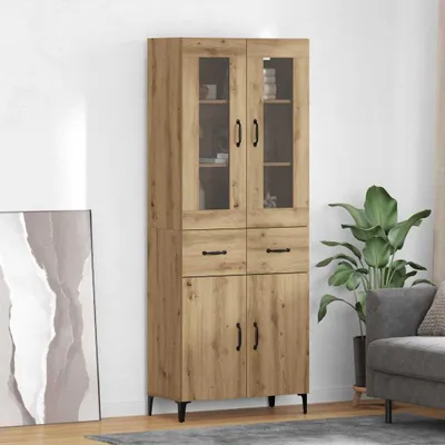 Produktbild von vidaXL Highboard Artisan-Eiche 69,5 x 34 x 180 cm Holzwerkstoff