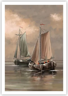 Produktbild von Poster - Poster ohne Rahmen - Meer Boot Fischer - 70x100 cm - Wand Bild - Wanddeko - Wandbilder - Kunstposter - Wandposter - Bilder - Kunstdruck - Wanddekoration - Wandbild - P2XPA70x100-3514