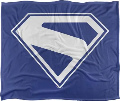 Obrázek produktu pro Superman - deka s logem, hedvábná, superměkká TV23526 (jedna velikost) (modrá/bílá)