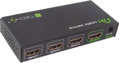 Image de Techly HDMI Switch 4K, UHD, 3D, 3 Wege