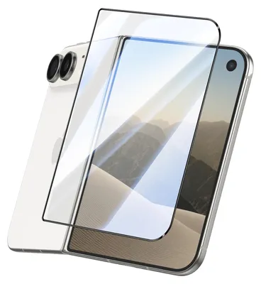Productafbeelding van Avizar, Volledig beschermend gehard glas voor het iPhone-scherm, met volledige randbedekking, zwart / transparant
