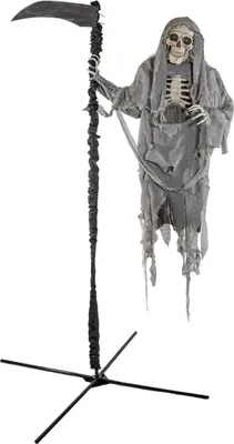 Produktbild von Skelett Reaper mit Sense Halloween Animatronic 183cm