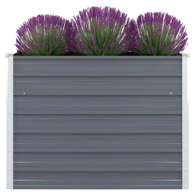 Produktbild von Hochbeet 100x100x77 cm aus verzinktem Stahl, grau