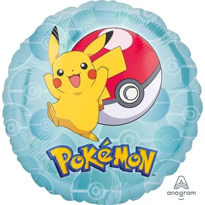 Produktbild von Pokemon Folienballon Rund S60 verpackt 43 cm unbefüllt von amscan