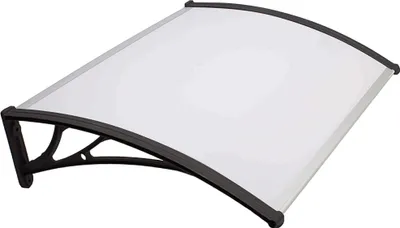 Immagine prodotto di Milani Home - pensilina in policarbonato porta ingresso 80x100 di design ultraresistente cm 80 x 100 / P.75 x 95 - Trasparente