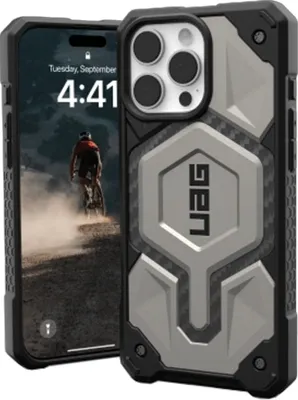 Imagen del producto de Urban Armor Gear Monarch Pro, funda, para Apple, iPhone 16 Pro Max, 17,5 cm (6.9"), titanio