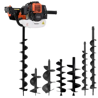 Productafbeelding van Grondboor - Grondboormachine - Aardboor - Boormachine - Grondboorset Oranje - 52 cc Benzinemotor
