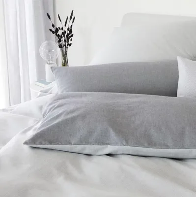 Produktbild von elegante Soft-Flanell Bettwäsche Tender silver 135x200 cm + 80x80 cm