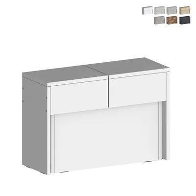 Produktbild von Ausziehbare Bank 66-290cm für Esstisch Konsole Pratika A - Weiß glänzend