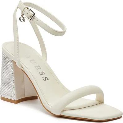 Zdjęcie produktu dla Guess Damskie Klasyczne Sandały FLJGEL LEA03 IVORY Kolor: Biały Rozmiar: 40