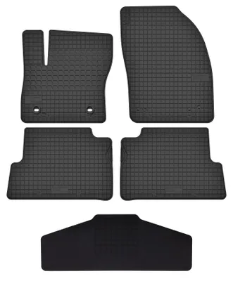 Productafbeelding van Rubberen automatten + tunnelmat voor Ford Kuga MK1 2008-2012 (SUV) – 5-delig, zwart, op maat – Wielganizator SolidTread