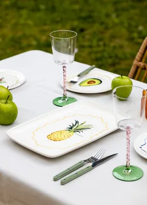Produktbild von Hermia Concept, FTT0003, Teller, Mehrfarbig, 100 % KERAMIK, 34 x 25 x 2 cm