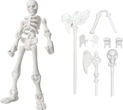 Produktbild von 3D-gedruckte Skelett-Actionfigur, Gelenkskelett-Spielzeug aus Kunststoff mit beweglichen Gelenken, Sammler-Actionfigur für die Schreibtischdekoration