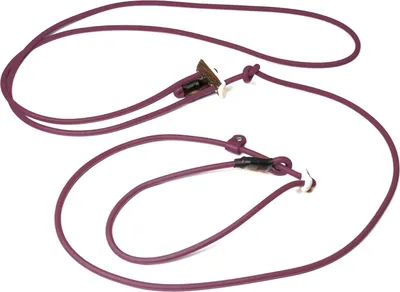 Produktbild von Mystique® Biothane Hunting Profi lautlos Umhängeleine 280cm Moxon 6mm weinrot Moxon mit Zugbegrenzung