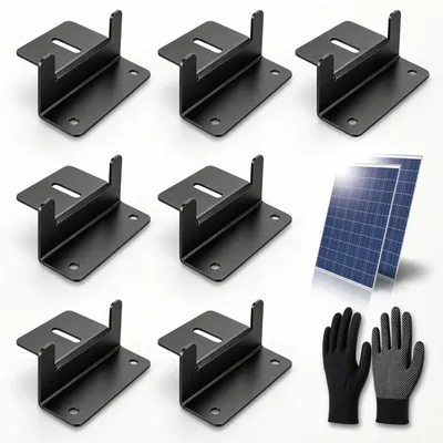 Z-Halter für Solarmodule, 8 Stück, schwarz, Aluminium, für Boot & Wohnmobil