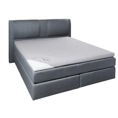 Produktbild von Hahn Haustextilien Elasthan-Jersey-Spannbetttuch für Topper 90-100x200 cm Höhe 4-10 cm hellgrau