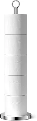 Image de Support pour rouleau de papier toilette (avec fonction de réserve) - Rangement indépendant pour rouleaux de papier toilette
