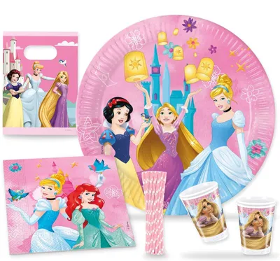 Produktbild von Rapunzel Partyset zum Kindergeburtstag Disney Princess Party Deko